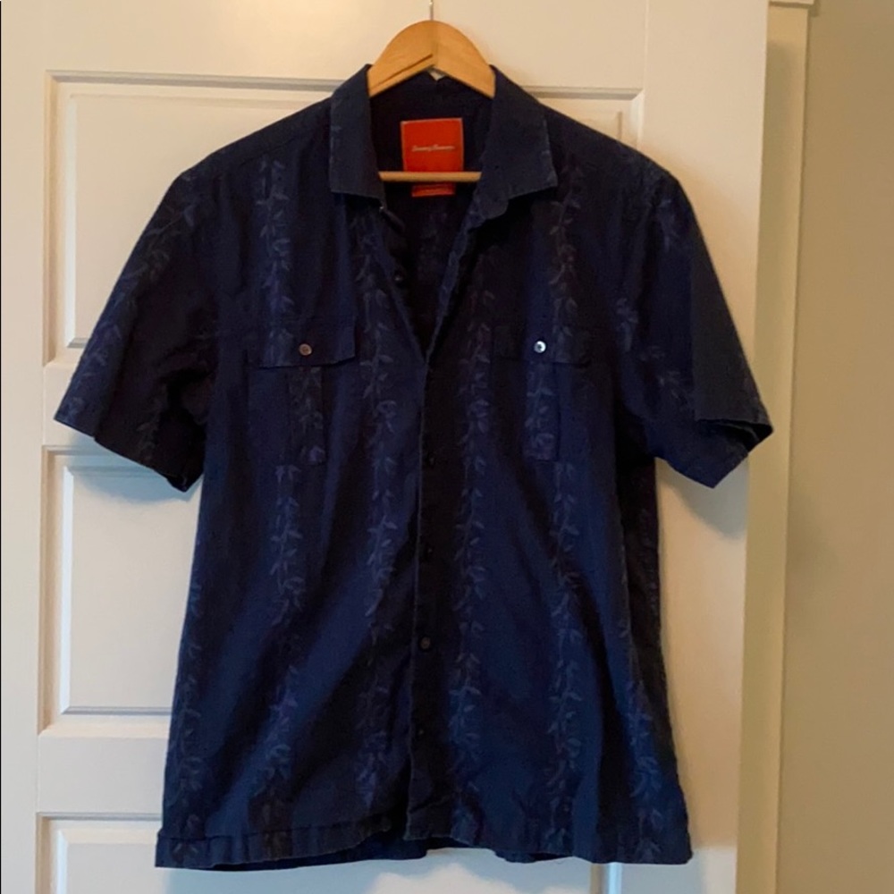 Tommy Bahama Navy Patterned Shirt